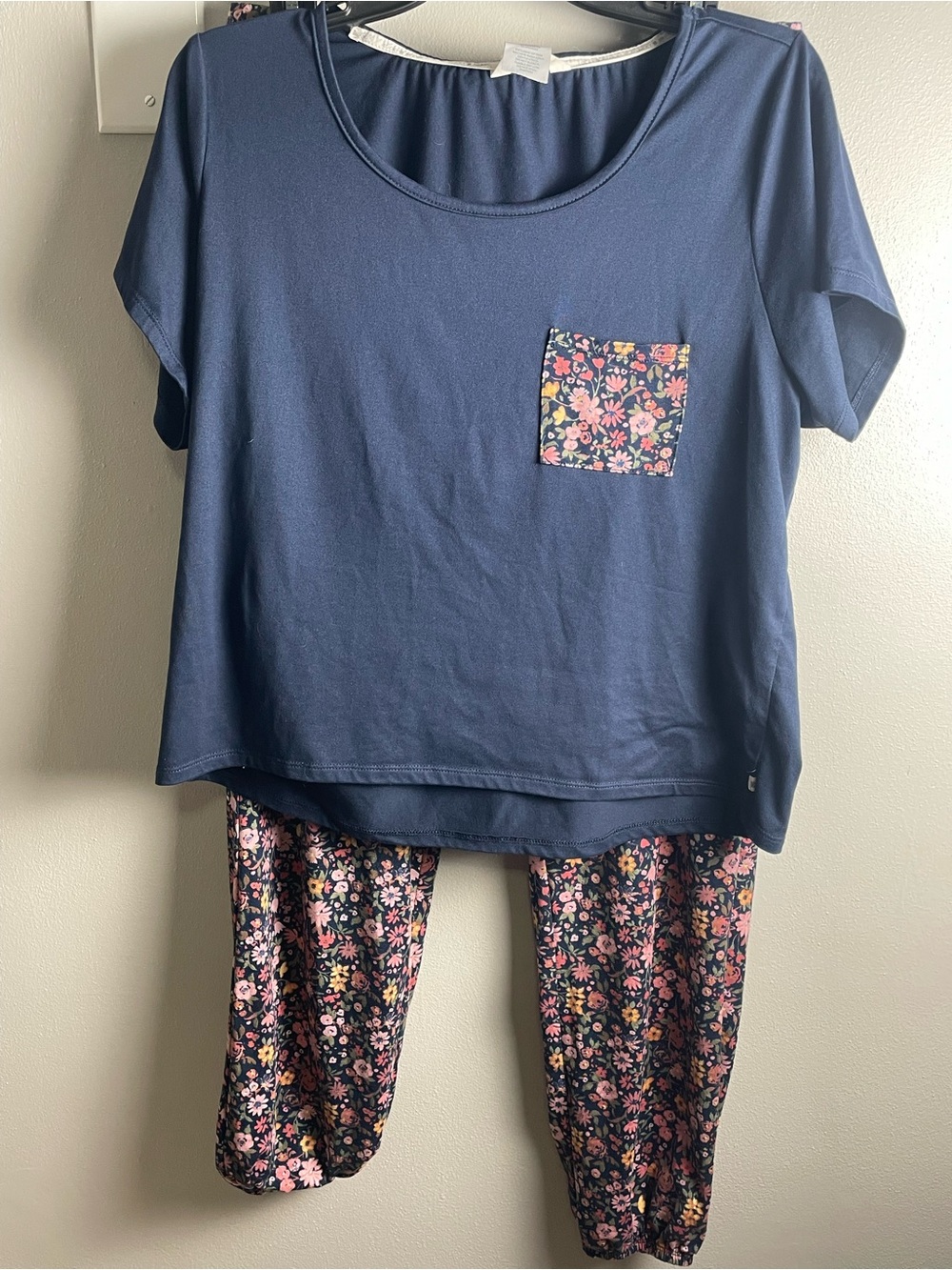 Lucky Brand Navy Floral Jogger Pajama Matching Set